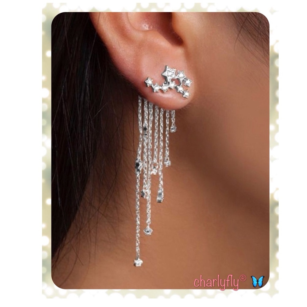 SILVER - Shooting Star Earrings 💫